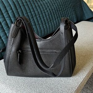 Coach Black Pebbled Leather Shoulder Bag